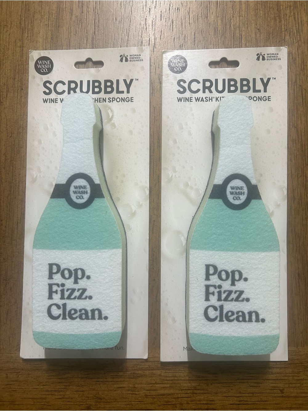 “Pop. Fizz. Clean.” 🍷 🧽 kitchen sponges 🆕